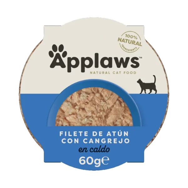 Applaws cat tarrina atún y cangrejo 10x60gr - alimento natural y saludable para gatos