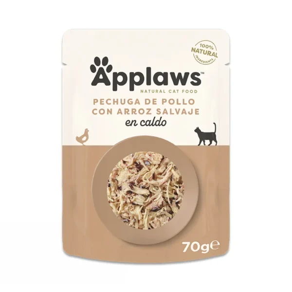 Applaws cat alimento húmedo pollo y arroz 12x70g - alta calidad y taurina natural