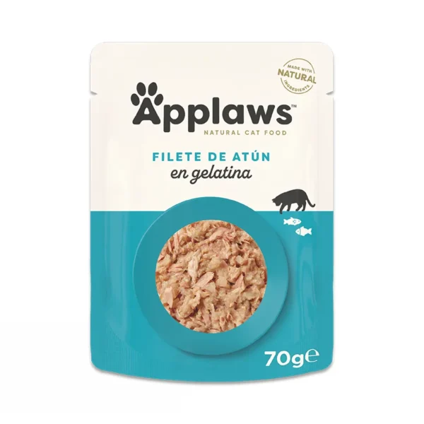 Applaws cat comida húmeda: filete de atún en gelatina 16x70g - alimentación saludable para gatos