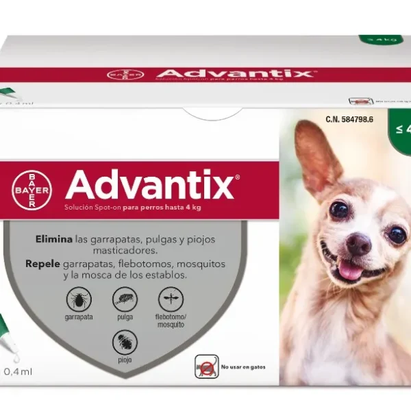 Advantix 24 pipetas 0,4ml 0-4kg