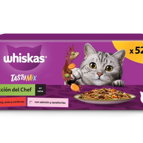 Whisku tuty mix chef choice 85g - comida húmeda saludable para gatos