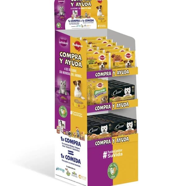 Expositor quarter wad 2024: pedigree y cesar multipack para gatos - comida húmeda y snacks
