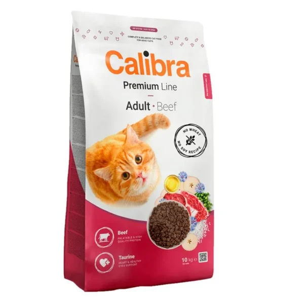 Calibra cat premium adulto carne de vacuno 10kg - alimento seco y saludable para gatos