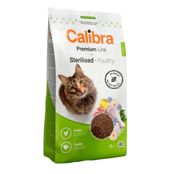 Calibra cat premium esterilizado carne de ave 10kg - alimento seco saludable para gatos