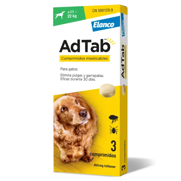 Adtab perro 450mg 11-22kg masticable 3cpd