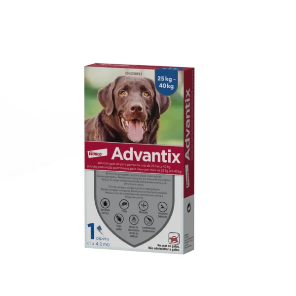 ADVANTIX 1 PIPETA 4,0ML +25KG