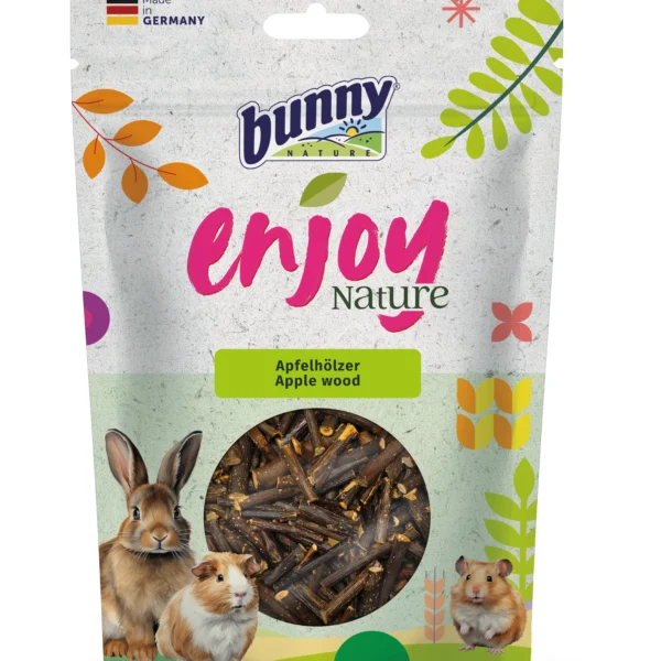 Bunny snacks enjoy nature madera de manzano 6x100 gramos