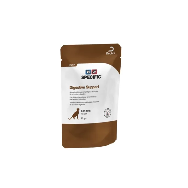 Apoyo digestivo para gatos: specific feline fiw-p 12x85g - salud óptima en cada pouch