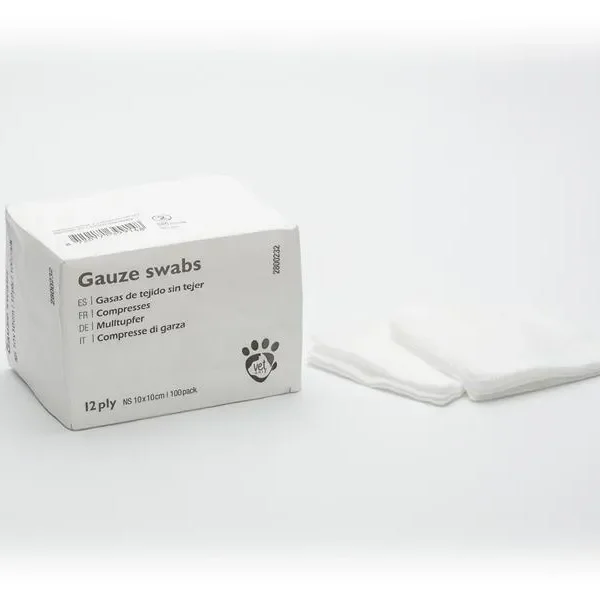 Gasa ns 7,5x7,5cm 12 capas 100u vetonly