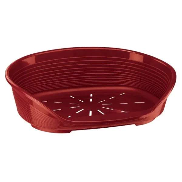 Ferplast cama plastico siesta perro gato deluxe 6 burdeos