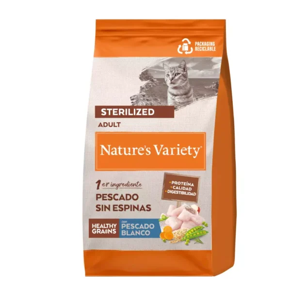 Nature’s variety cat healthy grain sterilized pescado 300g - alimento seco saludable para gatos esterilizados