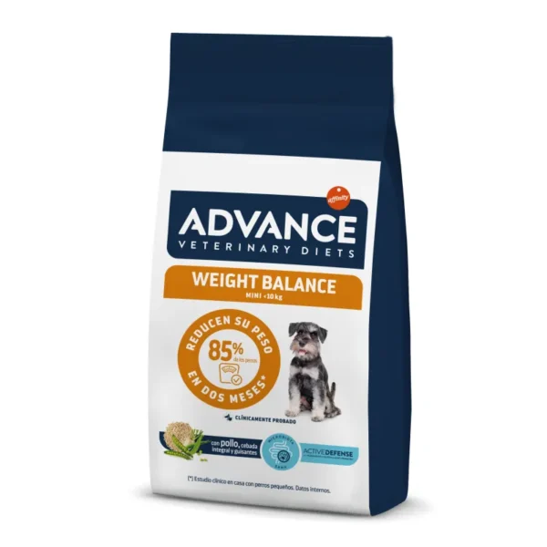 Pienso advance diets para perros mini: control de peso 3kg