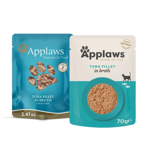 Applaws котка с риба тон в бульон 12x70g - здравословна мокра храна за котки