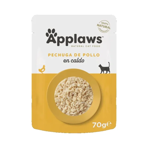 Applaws cat comida húmeda pechuga de pollo en caldo 12x70g - alimento saludable para gatos