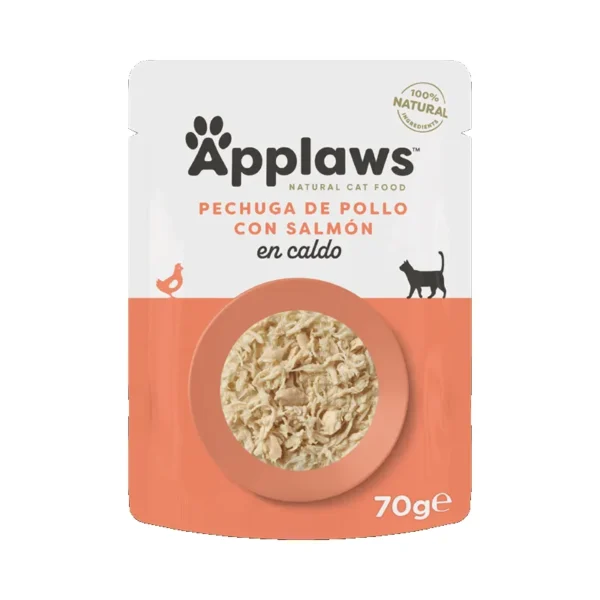 Applaws cat comida húmeda pechuga de pollo y salmón 12x70g - alimento saludable para gatos