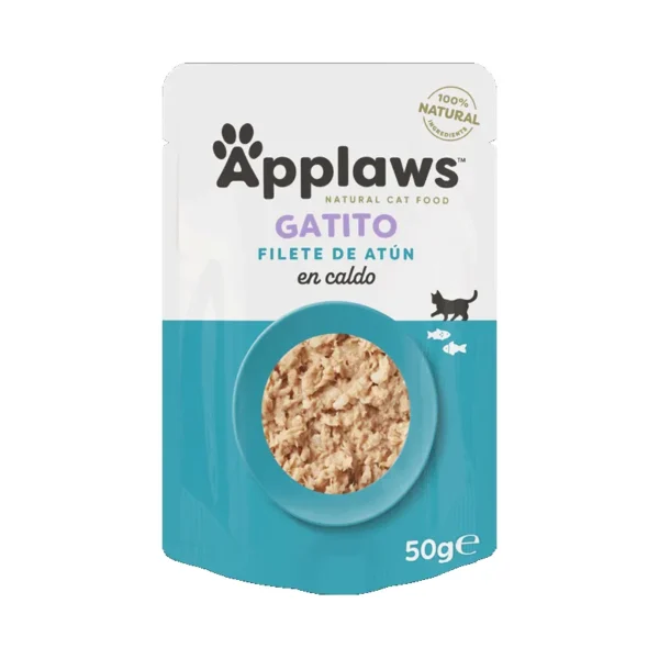 Applaws kitten filete de atún en caldo 12x50g - comida húmeda saludable para gatos