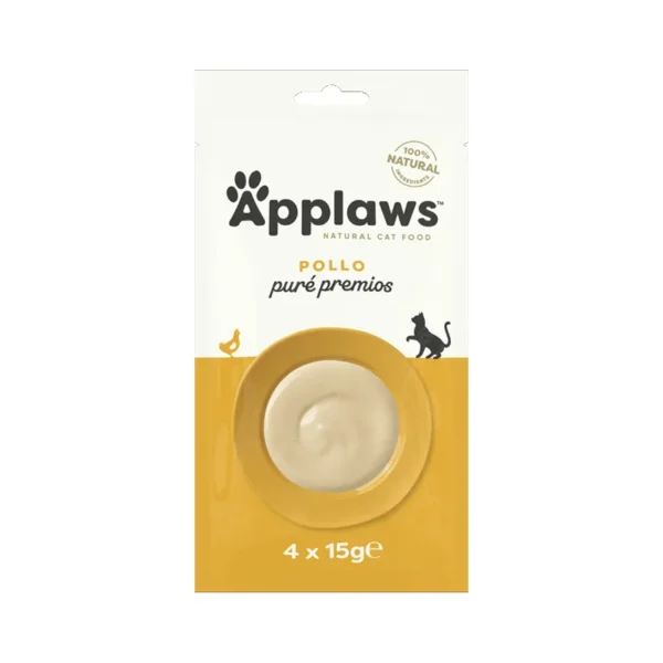 Applaws cat snack húmedo sano de pollo puro 10x4x15g - delicioso y nutritivo para gatos
