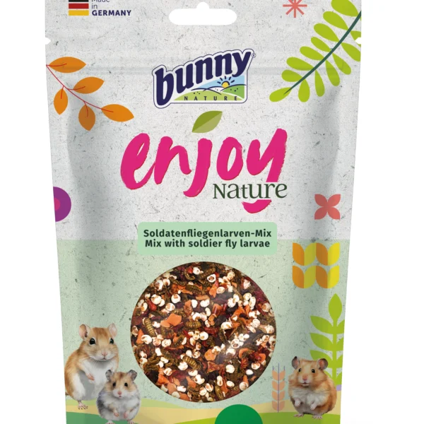 Bunny snacks enjoy nature mix con larvas mosca soldado 6x90g