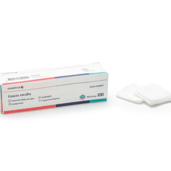 Gasas no esteril 12 pliegues 5 x 5cm 100ud covetrus