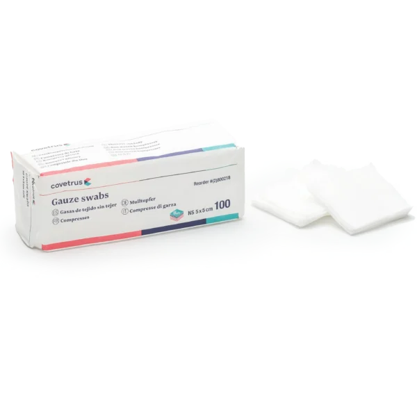 Gasas no esteril 8 pliegues 5 x 5cm 100ud covetrus