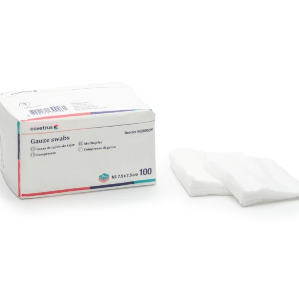 Gasas no esteril 8 pliegues 7,5 x 7,5cm 100ud covetrus