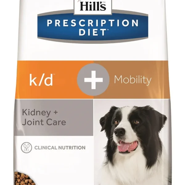 Pienso hill’s hpd canine k/d plus mobility 12kg: salud renal y articular para perros