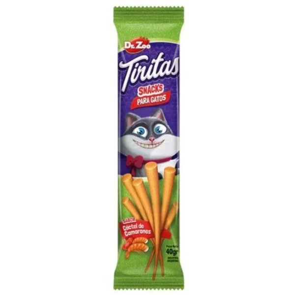 Dr zoo gato tiritu: snack saludable de salmón grillado para gatos - pack 24x40g