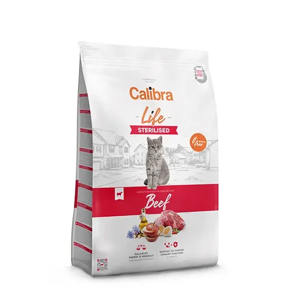 Calibra cat life sterilised ternera 1.5kg - alimento seco saludable para gatos esterilizados