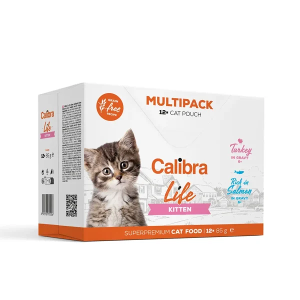 Calibra cat life pouch kitten multipack 12x85g - comida húmeda saludable para gatos