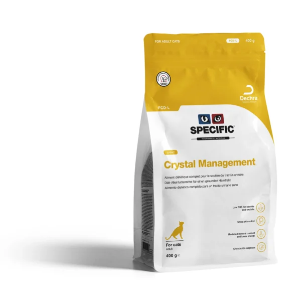 Alimento light para gatos adultos: specific feline fcd-l crystal management 400g