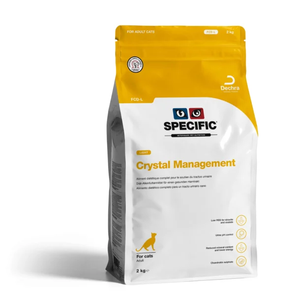 Krmivo pre dospelé mačky: specific feline fcd-l crystal management light 2 kg - kontrola kryštálov v moči
