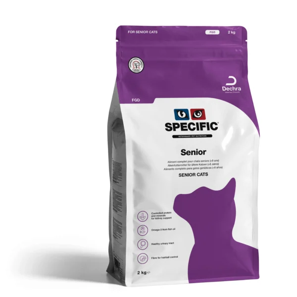 Alimento specific feline senior fgd 2kg: nutrición óptima para gatos mayores