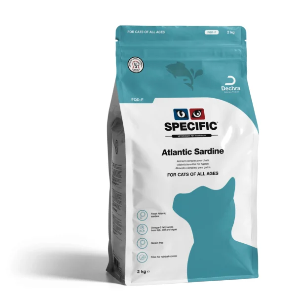 Alimento para gatos specific feline fqd-f sardina atlántica 2kg - nutrición premium