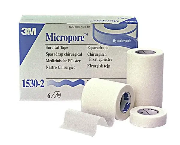 Esparadrapo micropore papel 5cmx9,14m caja 6uds 3m