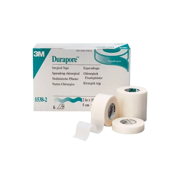 Esparadrapo durapore seda 7,5cmx9,14m caja 4uds 3m