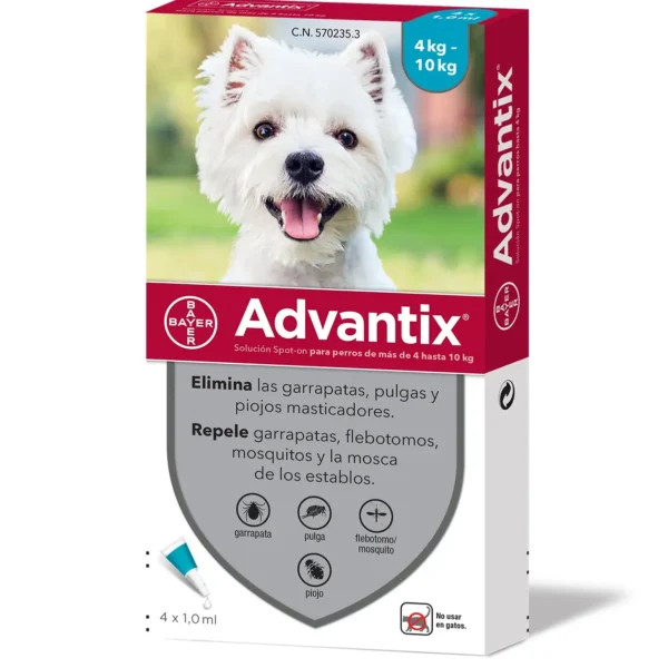 Advantix 4 pipetas 1,0ml 4-10kg