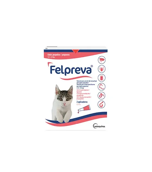 Felpreva gatos pequeños 1-2,5kg 10 aplicadores