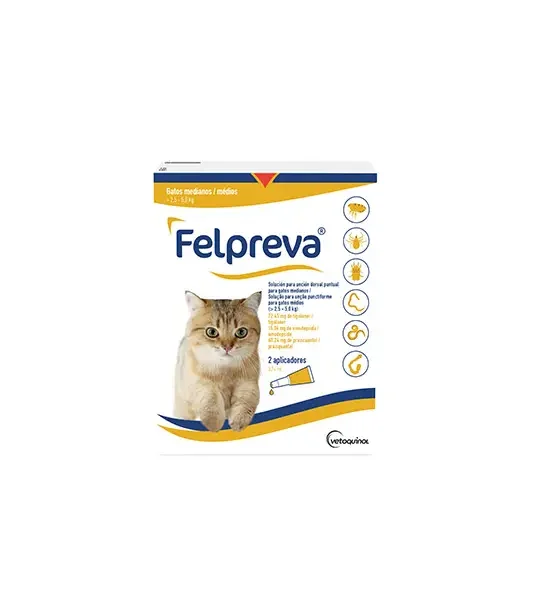 Felpreva gatos medianos 2,5-5kg 10 aplicadores