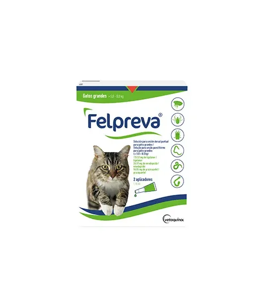 Felpreva gatos grandes 5-8kg 10 aplicadores