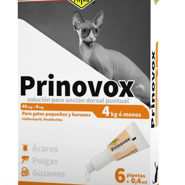 Prinovox gato 0-4kg 0,4ml 6pipetas