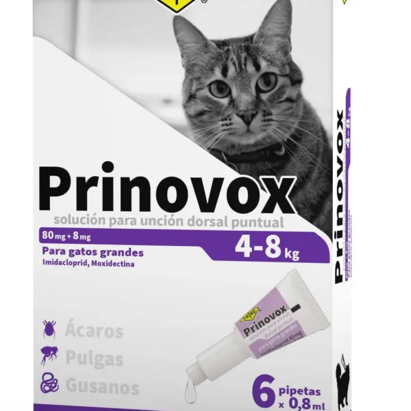 Prinovox gato 4-8kg 0,8ml 6pipetas
