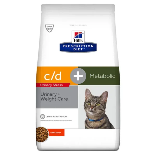 Alimento hill’s hpd feline c/d urinary stress metabolic 8kg: cuidado urinario y metabólico para gatos