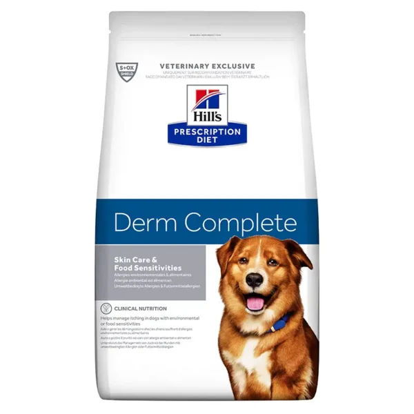 Pienso hill’s hpd canine derm complete 12kg: nutrición avanzada para la salud de la piel de tu perro