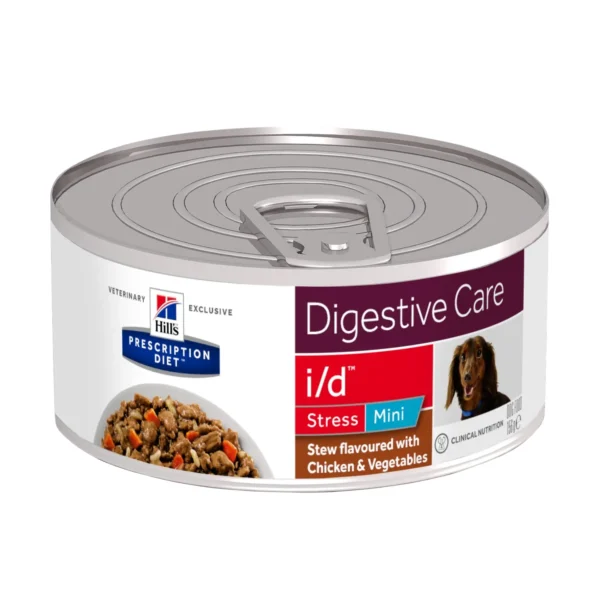 Comida para perros hill’s hpd canin i/d stress mini: estofado de pollo y verduras 24x156g - alivio del estrés y nutrición óptima