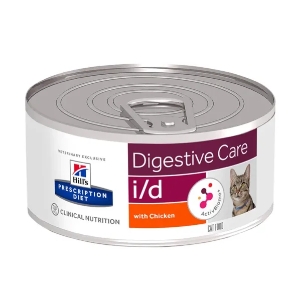 Hill’s hpd feline i/d lata 24x156 gramos: mejora la salud digestiva de tu gato