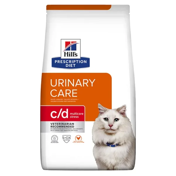 Hill's HPD Feline C/D Urinary Stress Cat Food 3kg - Kura Urinarja Effettiva