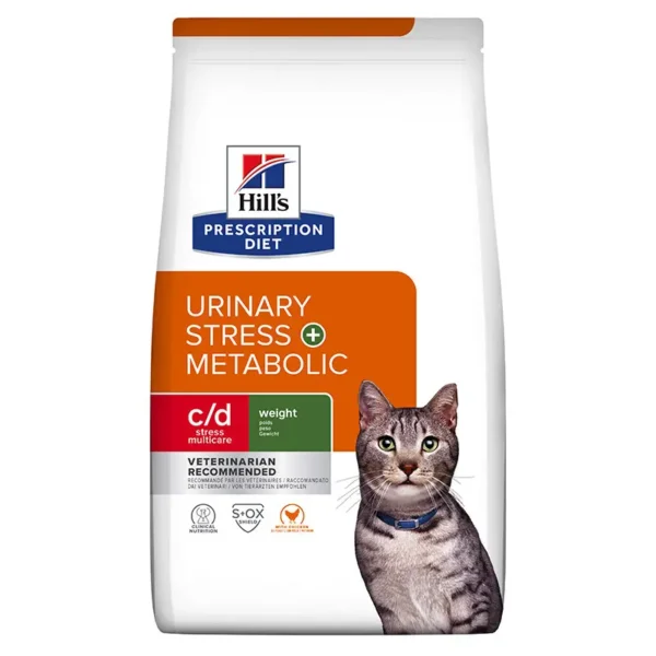 Alimento para gatos hill's hpd feline c/d urinary stress metabolic 3kg - salud urinaria y control de peso