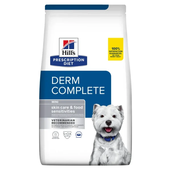 Pienso hill’s hpd canine derm complete mini 1kg: cuidado óptimo para piel sensible de perros