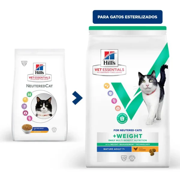 Hill's Vettes Senior Sterilized Cat Food с пилешко 1.5 кг - Weight Control