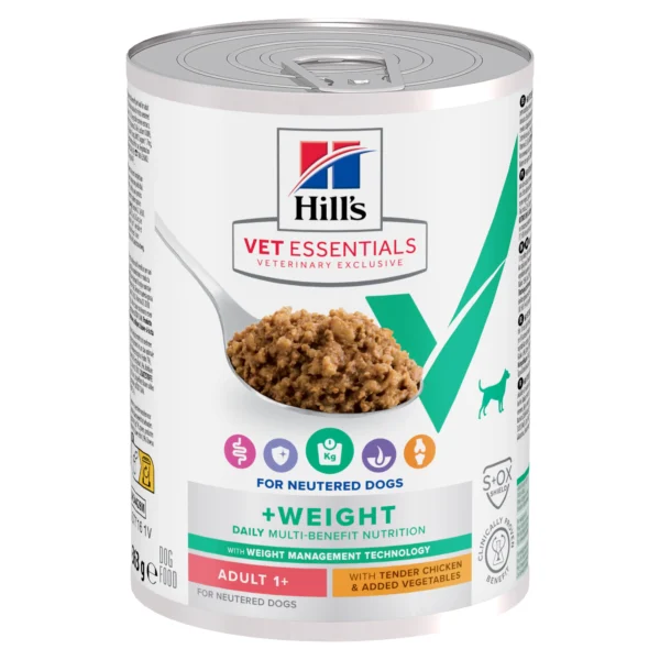 Comida húmeda hill’s vetess para perros esterilizados - pack 12x363g